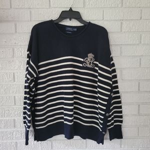 Polo sweater with embroidery